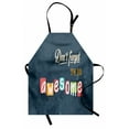 thumbnail image 1 of Motivational Apron Inspirational Being Awesome Quote Different Fonts Vintage Background Happy, Unisex Kitchen Bib Apron with Adjustable Neck for Cooking Baking Gardening, Multicolor, by Ambesonne, 1 of 3