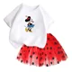 thumbnail image 5 of Conjunto de 2 piezas de camiseta de algodón para niños de Mickey de Disney, falda tutú de princesa de ballet esponjosa, falda de encaje para fiesta de cumpleaños de niña, 5 of 5