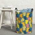 thumbnail image 6 of Sikiie Retro Boho Elephants Print Round Dirty Clothes Basket, Waterproof Standing Foldable Storage Basket, for Laundry Room, Bedroom, Bathroom Storage-Small, 6 of 6