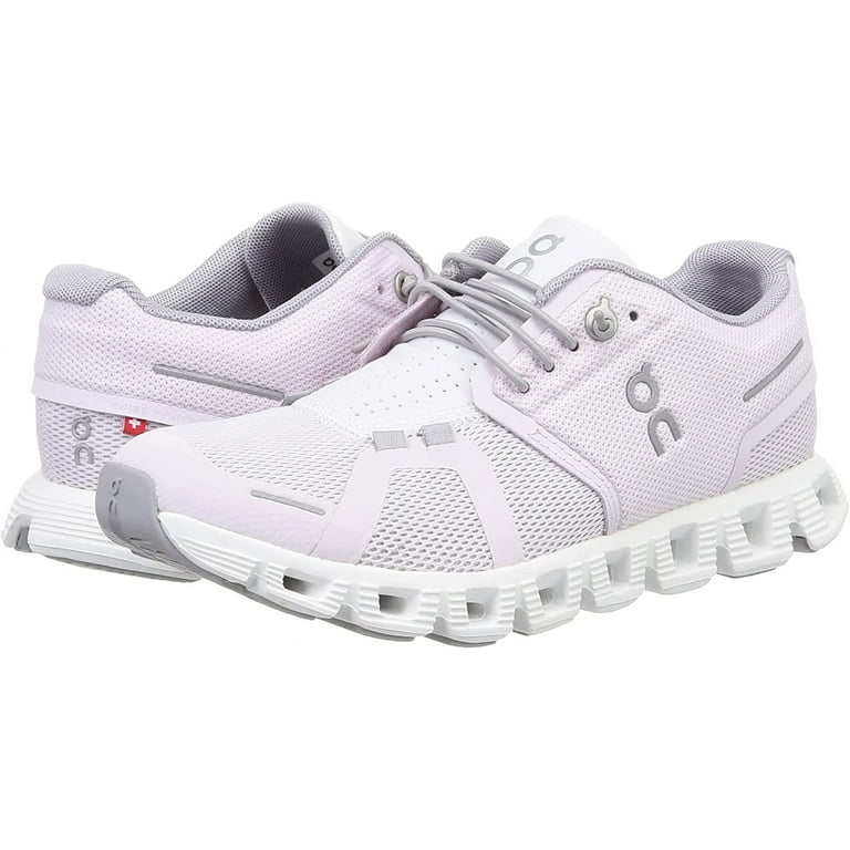 ON Women's Cloud 5 Running Sneakers, Lily/Frost, Purple, Size 10.5