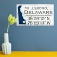 thumbnail image 3 of JennyGems Millsboro Delaware Gifts, Delaware Souvenirs, Compass Coordinates Sign, Shelf and Wall Art, Made in USA, 3 of 8
