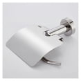 thumbnail image 3 of Solución de baño contemporánea, soporte para papel higiénico de latón macizo con acabado en cromo pulido, fácil instalación con tornillos o pegamento, montaje en pared para ahorrar espacio, cubierta, 3 of 5