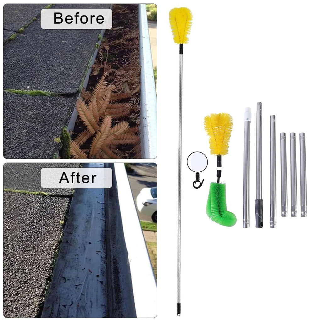 lanema Gutter Cleaning Brush Telescopic Gutter Brush Extendable Pipe Gutter Clean Tool
