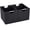 Black, variant on Olive Large Collapsible Linen Fabric Storage Baskets with Wooden Handles, Pack of 2