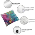 thumbnail image 6 of Acheng  Splash Ink Graffiti Throw Pillow Cushion Covers Color Background of Paint Splashes Decorative Square Accent Pillow Case Set Of 2 Two Sides Print 20x20in, 6 of 7