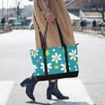 thumbnail image 4 of FORMRS Canvas Laptop Tote Bag for Women with 15.6" Computer Compartments Shoulder Handbag, Small Daisy, 4 of 7