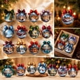 thumbnail image 5 of Qwtwty 12 Pcs Vintage Christmas Ornaments Set, Shatterproof Christmas Wooden Hanging Pendants with Gift Box Packaging for Home Holiday Party Decor, 5 of 7