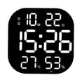 thumbnail image 3 of Reloj de pared digital moderno Sunnimix reloj digital de pared Calendario Pantalla de temperatura Control remoto Relojes LED Blanco, 3 of 8