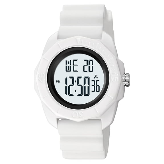 Large Dial Luminous Sports Digital Watch, Multifunction Waterproof Mens Chronograph Wristwatch, Alarm Stopwatch Electronic Timepiece for Outdoor Workout Daily Casual