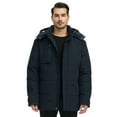thumbnail image 2 of WenVen Men's Winter Coat Puffer Jacket Thicken Hooded Waterproof Coat Blue L, 2 of 11