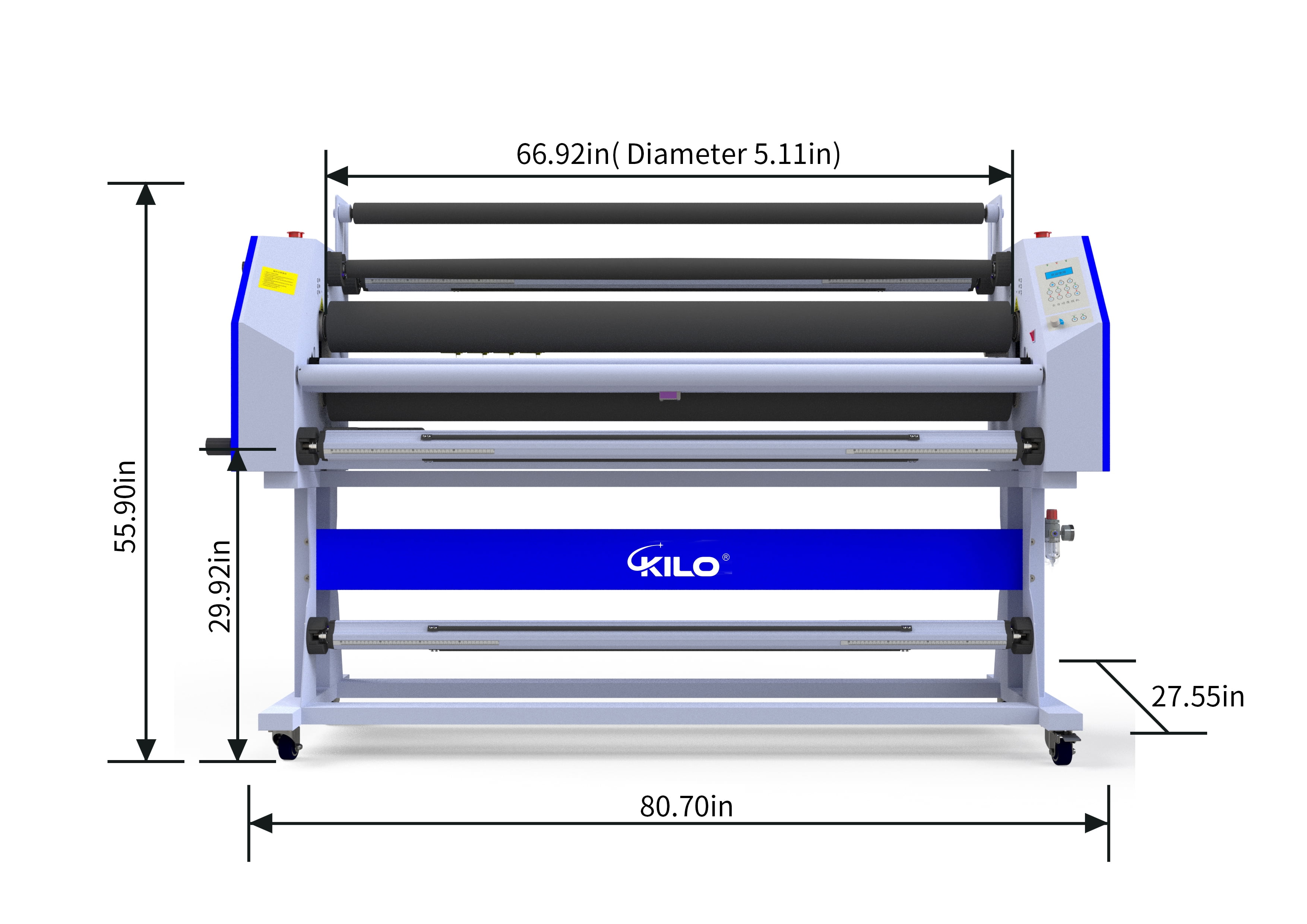 LIVIVOX 67" Full-Auto Wide Format Cold Laminator Machine Heat Assisted & Trimmer