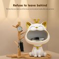 thumbnail image 1 of Figuritas de gato de resina estuche de almacenamiento regalos bonitas figuritas de gato de corona para oficina de estudio Likrtyny  Para estrenar, 1 of 9