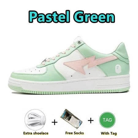 

Bapestas Running Shoes Baped Platform Shoe STA Black White Blue Pink Green Red Beige Patent Leather Suede Camo Pastel Trainer Sneakers for Men and Women
