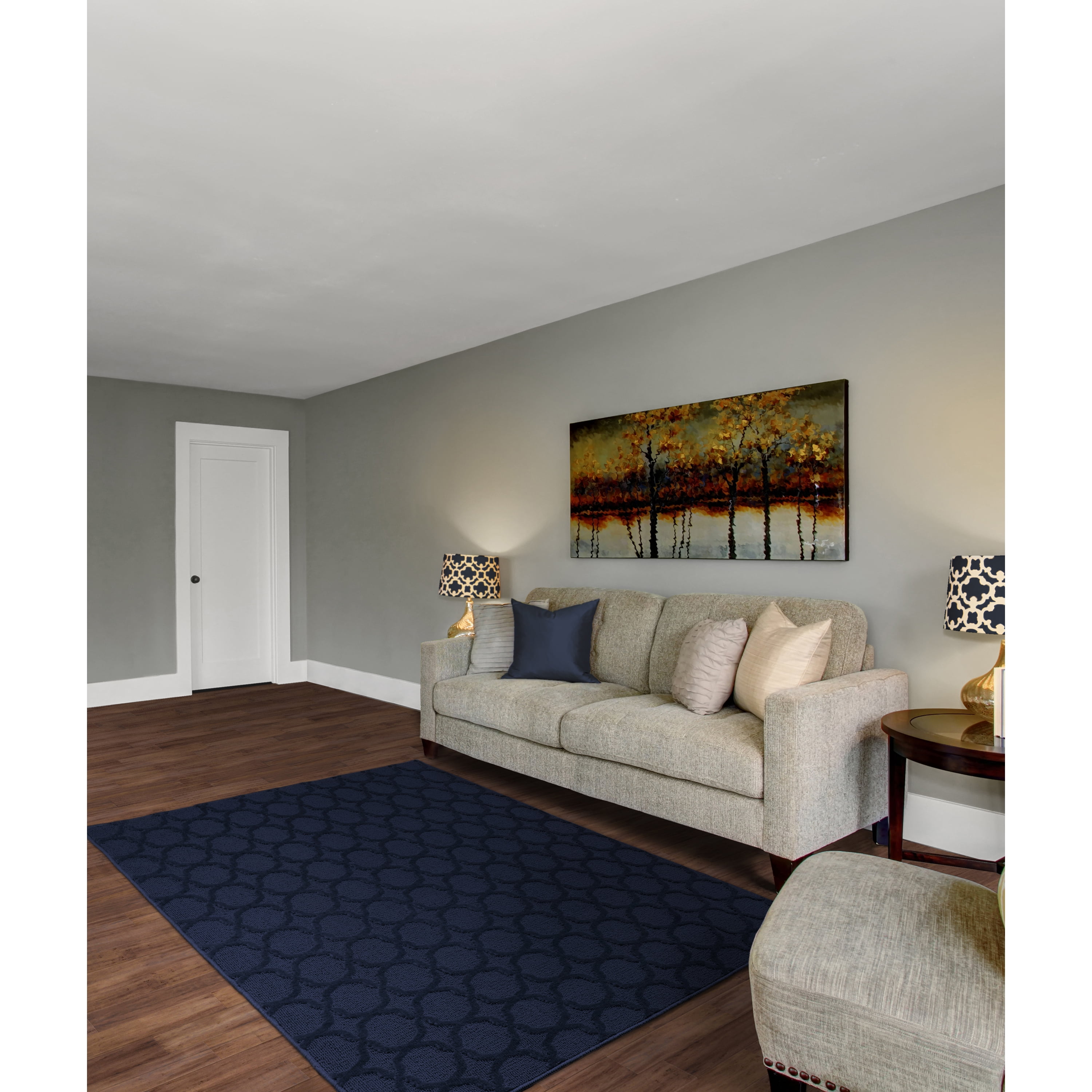 Garland Rug Sparta Navy Indoor Area Rug, 8' x 10'