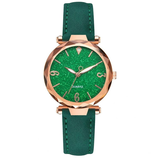 PVCS Montres Mode pour Femmes Horloges Montres Cuir Décontracté Robes Poignet Cristaux