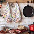 thumbnail image 6 of Colorful Easter Kitchen Towels Set of 4, Sprng Watercolor Bunny Tulip Flower Plaid Absorbent Dish Towels for Kitchen, Microfiber Hand Towel, Quick Drying Tea Towel for Cleaning Decorative Dishcloths, 6 of 7
