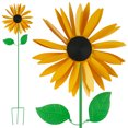 thumbnail image 2 of kitwin Wind Spinner 3D Metal Sunflower Windmill Heavy-Duty Metal Wind Spinners Decorative Sunflower Farm Art Sculpture Vivid Sunflower Craft for Yard Garden Patio Lawn, 2 of 10