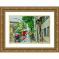 thumbnail image 1 of Murdock, Ramona 24x17 Gold Ornate Wood Framed with Double Matting Museum Art Print Titled - Rainy Street Iquitos Peru, 1 of 4