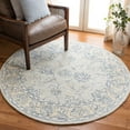 thumbnail image 2 of SAFAVIEH Micro-Loop Calista Oriental Area Rug, Blue/Beige, 3' x 3' Round, 2 of 8