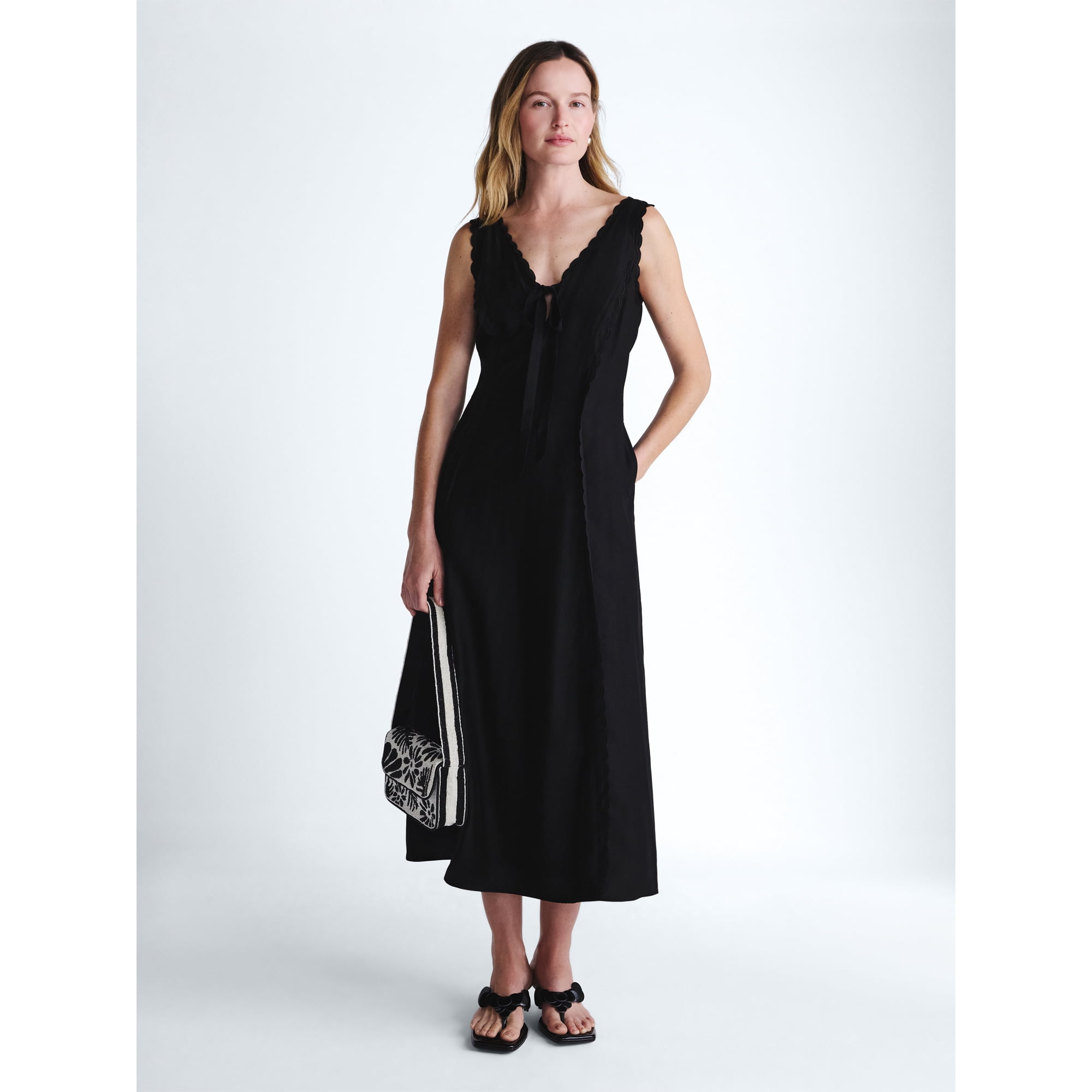 Scoop Women’s and Women's Plus Keyhole Maxi Dress, Sizes 0-26W