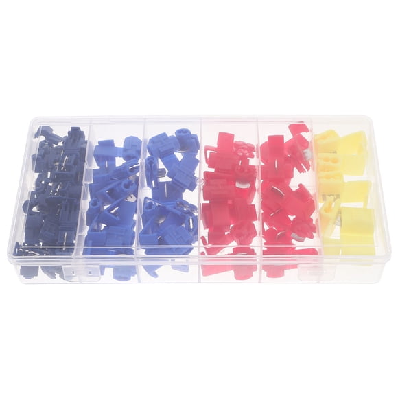 FONDOTIN 65pcs Amp Wire Connectors Quick Splice Wire Connectors Kit Assorted Color Plastic For Industrial Wiring