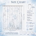 thumbnail image 2 of Sea Turtle Shower Curtain, Coastal Beach Decorative Fabric Bathroom Curtain Set with 12 Hooks, 71 x 71 Inch, 2 of 10