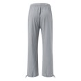 thumbnail image 5 of 2025 Women's Casual Pants Womens Daily Mid Waist Casual Pants for Women Drawstring Pockets Elastic Waist Solid Pants Rompers for Women Casual Plus Size Loose Pants Casual Long Pants for Women, 5 of 5