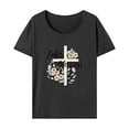 thumbnail image 1 of Camiseta para mujer con cuello redondo y trajes casuales, cuello redondo, camisetas de verano para deportes M, 1 of 7