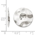 thumbnail image 2 of 14K White Gold Polished Hammered Disc Earring Jackets, 2 of 6