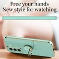 thumbnail image 2 of Electroplated Case for Samsung Galaxy S23, Glossy Soft Silicone Shockproof Anti-Drop Lens Protection Cover with Ring Holder Kickstand Bracket Ultra Slim Case for Samsung Galaxy S23,Blue, 2 of 3