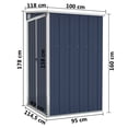 thumbnail image 5 of vidaXL Storage Shed Wall-mounted Garden Shed for Backyard Galvanized Steel, 5 of 86