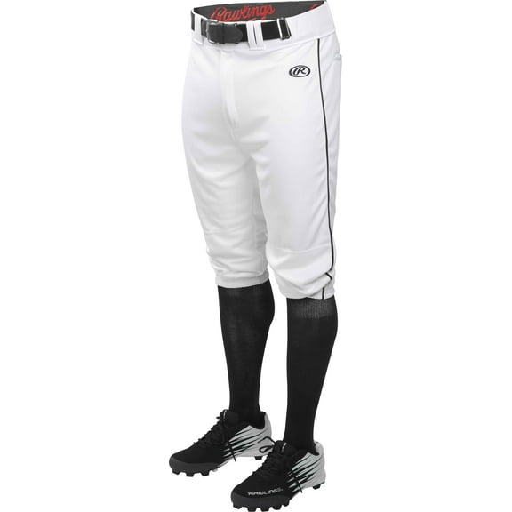 Rawlings Adult Launch 1/8" Piped Knicker Pant | White/Black | XLRG