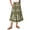 Army Green, variant on Women's Summer Floral Pattern High Waist Flowy Midi Printed Casual Skirt A Line Fashion Army Green L
