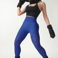 thumbnail image 5 of Mifsaly Womens Leggings Tummy Control Mesh Yoga Pants Full Length High Waist Workout Stretchy Pant Running Gym Outdoor Sports S, 5 of 8