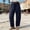 Navy, variant on Linen Drawstring Pants Travel Trousers Linen Dress Pants Women Linen Clothes For Women Flowy Pants For Women Lightweight Summer Pants Women Wide Leg Lounge Pant Trousers