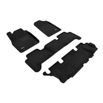 3D MAXpider Custom Fit Elegant Floor Mat (Black) for 2011-2021 Infiniti QX80 / QX56-1ST Row 2ND Row 3RD Row