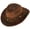 Brown, variant on Arizona Leather Hats for Men & Women Cowboy Western style Shapeable Brim Hat - S - Brown
