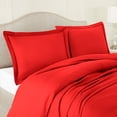 thumbnail image 3 of Ultra Soft 1000 Series Red 3 Piece Full XL Duvet Cover Set ( Duvet Cover + 2 Pillowcases ) Zipper Closure Egyptian Cotton Farmhouse Bedding Comforter Cover Set, 3 of 5