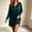 Green, variant on Womens Satin Silk Nightgown V-Neck Loose Fit Soft Long Sleeve Night Sleepwear Dress Pink XL