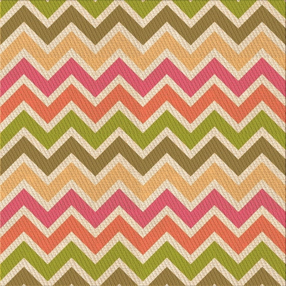 Ahgly Company Indoor Square Patterned Papaya Orange Area Rugs, 5' Square