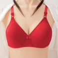 thumbnail image 2 of ATOYSOY Everyday Bra Wireless Nursing Seamless Breathable Push Up Underwear Workout Thin Lightweight Girls Teens Solid Color Smoothing Comfort Bra Clearance Red, 2 of 4