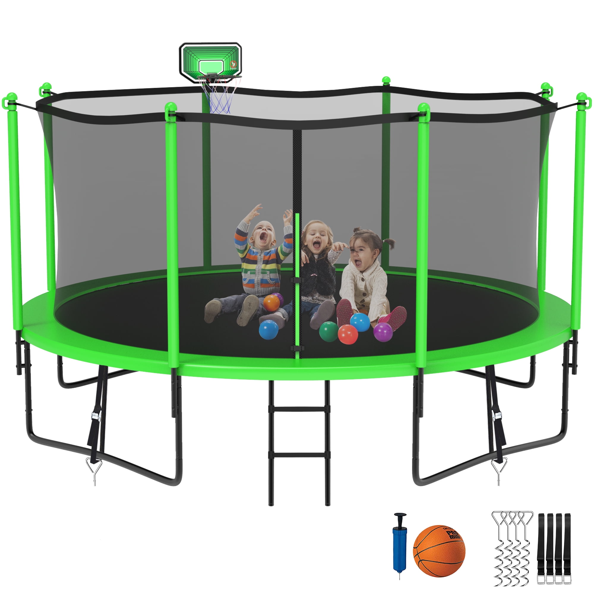 DreamBuck Trampoline for Adults Kids, 12FT 14FT 15FT 16FT Trampoline, Outdoor Trampoline with