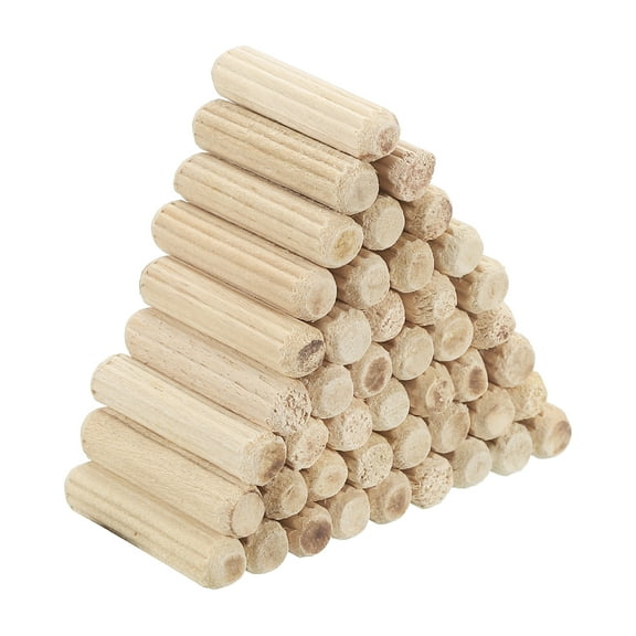 3/16" x 4/5" Wood Dowel Pins Fluted Wooden Dowels for Furniture Projects, 60 Pack