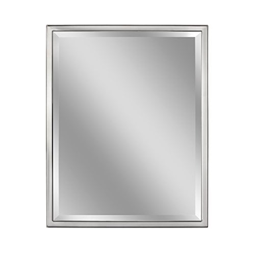 Head West Miroir Mural Cadre en Métal Chromé Classique 24 x 30 1 Po. de Large