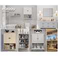 thumbnail image 4 of HAIOOU Bathroom Wall Cabinet with Motion Sensor LED Light, Over Toilet Storage Cabinet with Buffering Hinges and Adjustable Shelf (White), 4 of 10