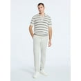 thumbnail image 2 of Free Assembly Men's Textured Stripe Polo Sweater with Short Sleeves, Sizes S-3XL, 2 of 6