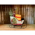 thumbnail image 5 of Christmas Sleigh Metal  Santa Design Decoration Small Candy Gift Tabletop Centerpiece Mantel Fireplace 9" x 6", 5 of 8