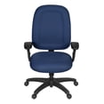 thumbnail image 5 of Romig Comfort Series High-Back Multifunctional Fabric Computer Task Chair with Adjustable Arms - Navy Blue, 5 of 7
