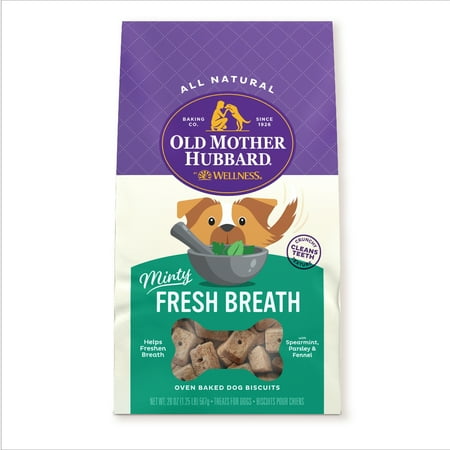 UPC: 0076344102359 | Old Mother Hubbard by Wellness Mother s Solutions Minty Fresh Breath Natural Biscuits Dog Treats 20 oz bag