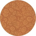 thumbnail image 1 of Ahgly Company Indoor Round Patterned Neon Orange Area Rugs, 8' Round, 1 of 6